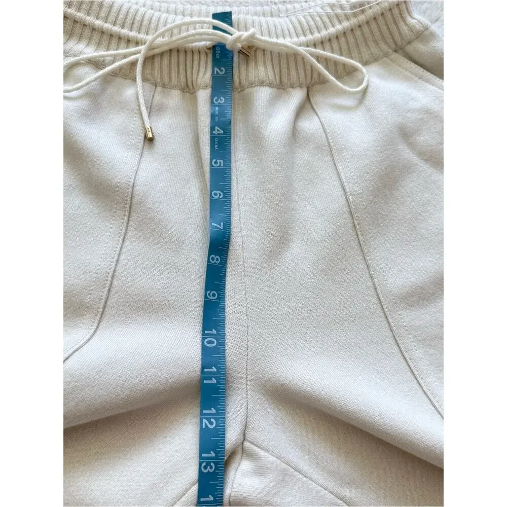 NEW!!! CHANEL cream cashmere 20B CARGO TRACK SWEAT Pants 38 FR or 6 US